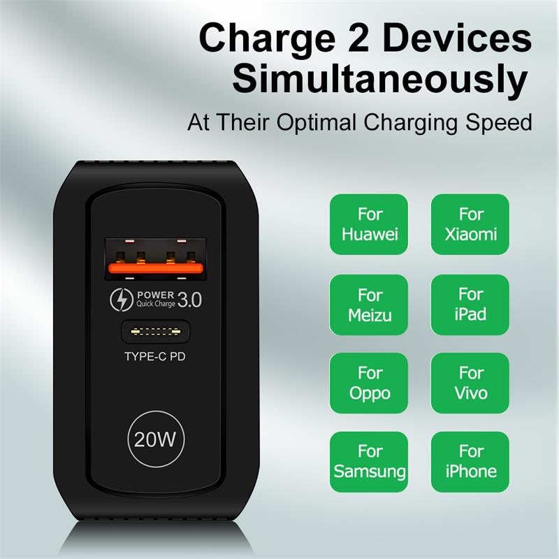 Eu/Us/Uk Plug Usb Snellader 3.0 Adpater Voor Samsung S10 S20 Huawei Xiaomi Tablet Draagbare Muur telefoon Oplader Fast Charger
