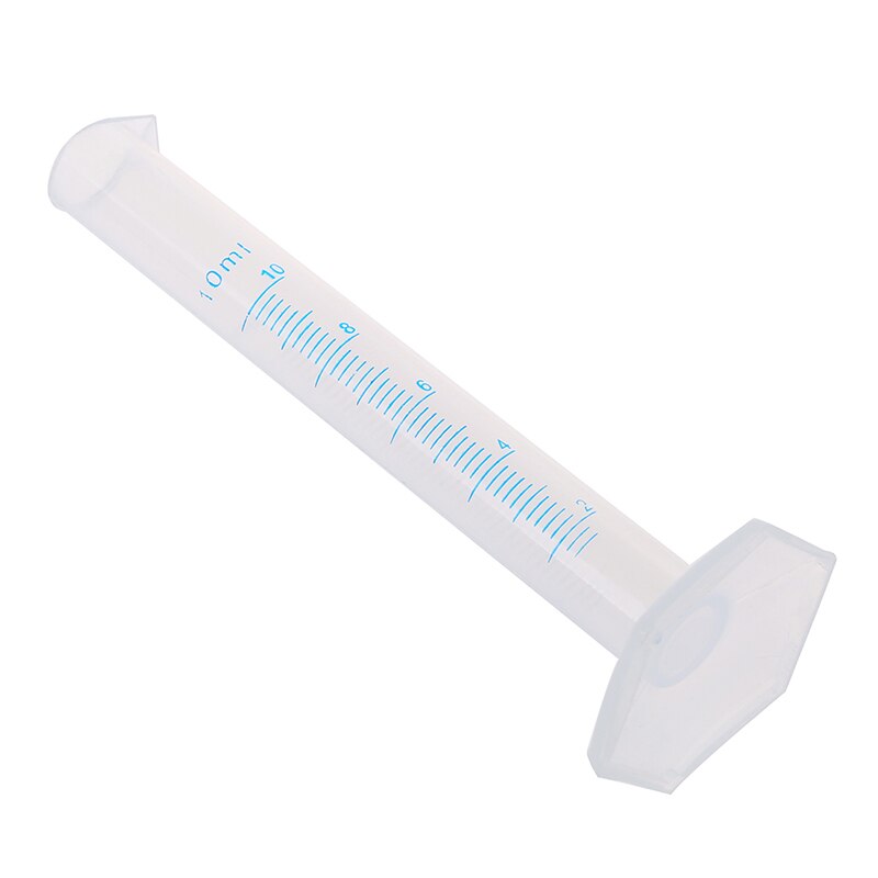 10 ml Transparent plastic graduated tube.