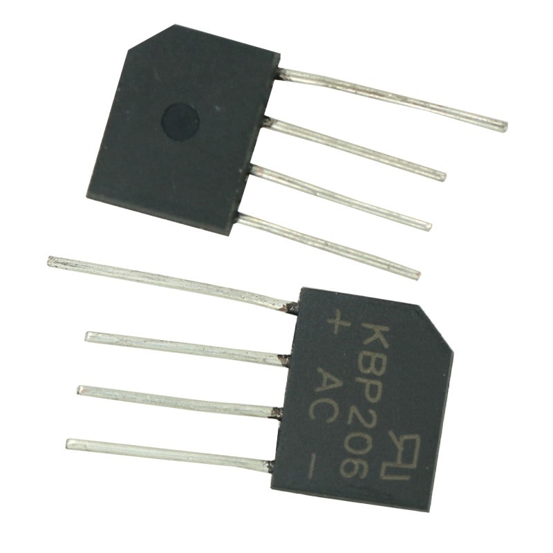 5pcs lot Diy Electronic Diode Bridge Rectifier 600V 2A KBP206G KBP206 4PIN SIP-4 Single Phase