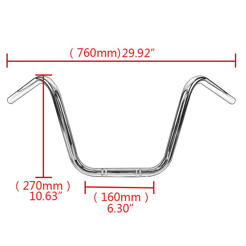 22mm 7/8 "  or 25mm 1 " styre motorcykelstyre retro draghandtag z bar för harley 1200 883 chopper bobber cafe racer: A 25 mm svarta