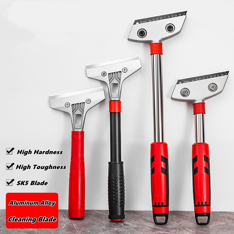 Draagbare aluminiumlegering schoonmaakschep, mes, behangschraper, verfschraper, tegelschraper, vloerschraper met sk -5 -mes, schoonmaakgereedschap voor thuis
