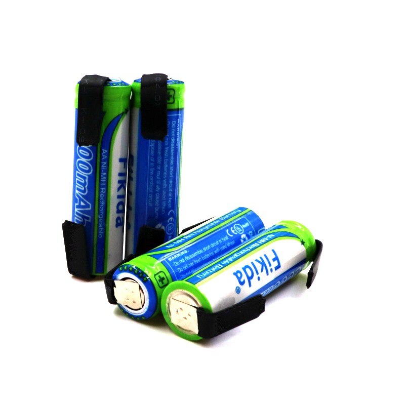 lot AA Oplaadbare Batterij 1.2V 3000mAh NiMH 14430 Batterij met Soldeerpennen voor DIY Elektrische Scheermes Tandenborstel speelgoed