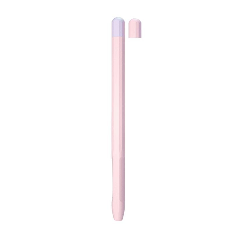 Capa de segurança protetora para apple pencil 2 anti-choque anti-perdido slicone capa de manga para ipad tablet touch pencil 2 kits: Pink