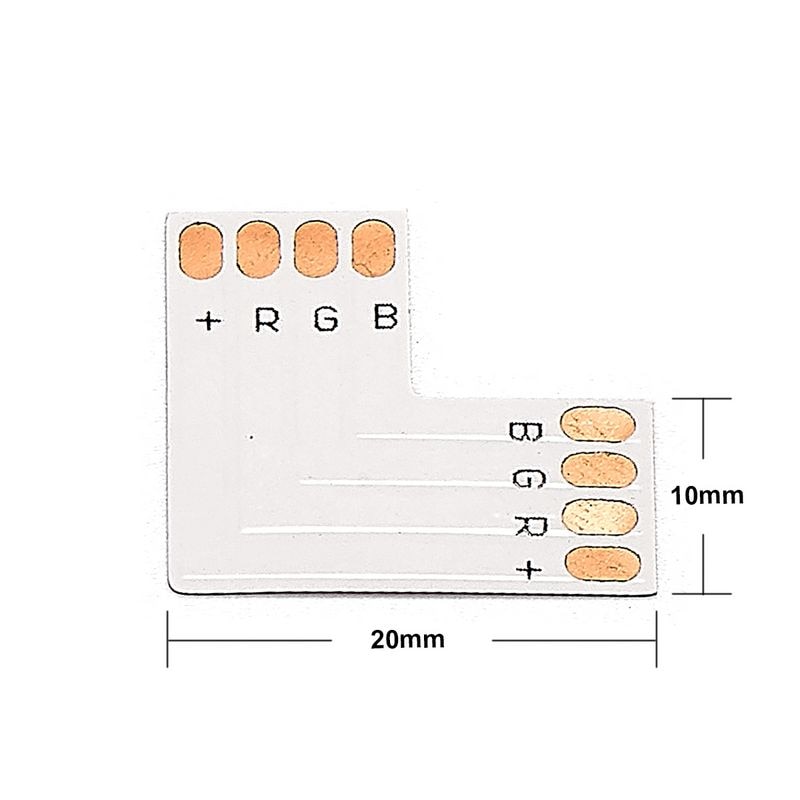 2Set L Vorm Led Connector 2pin 4pin 5pin Led Strip Connector Voor Aansluiten Hoek Haakse Smd 2812 3528 5050 Led Strip