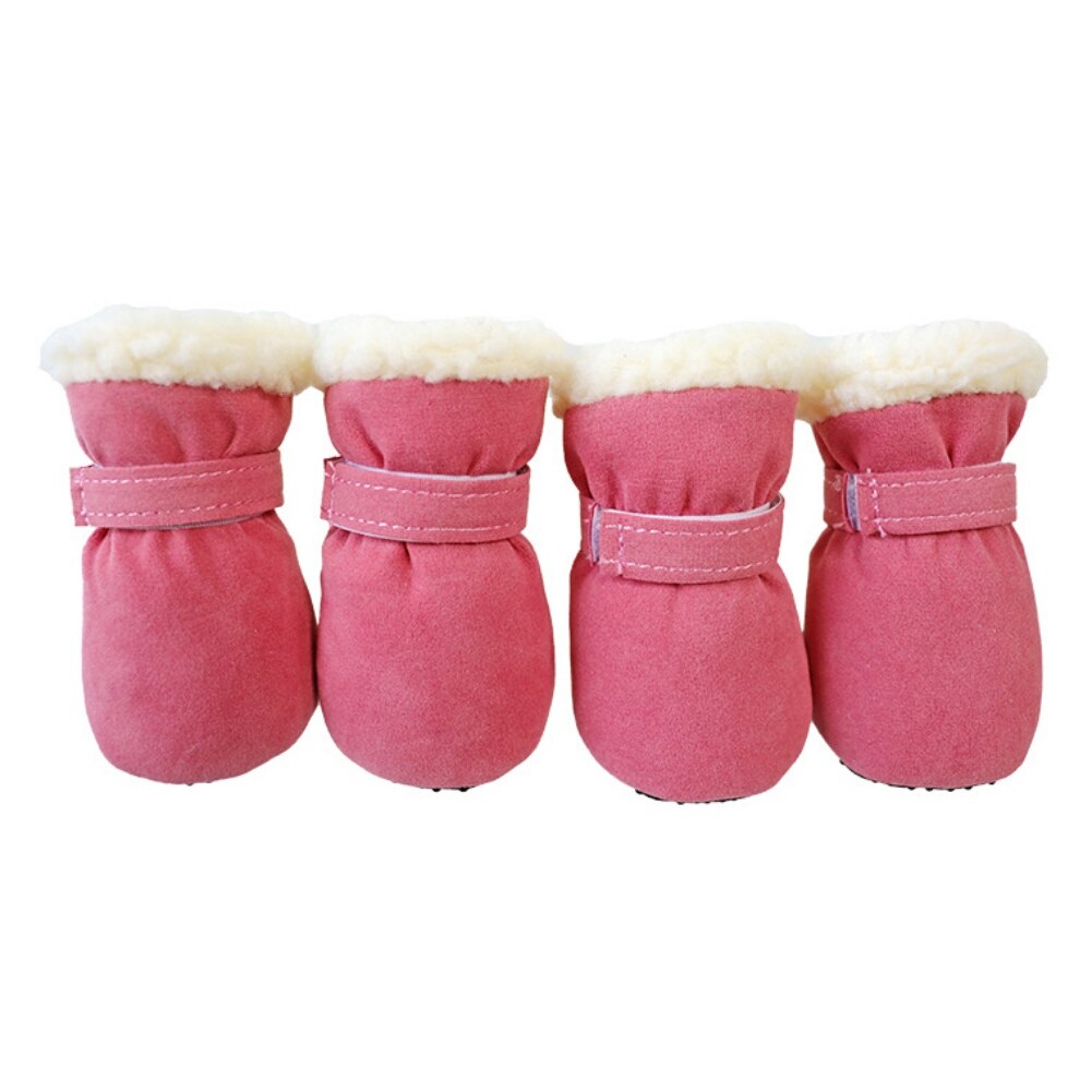 4Pcs Winter Pet Dog Shoes Anti-slip Snow Boots Thick Warm Cat Puppy Shoes Socks Boots for Chihuahua Yorkshire: P / XL