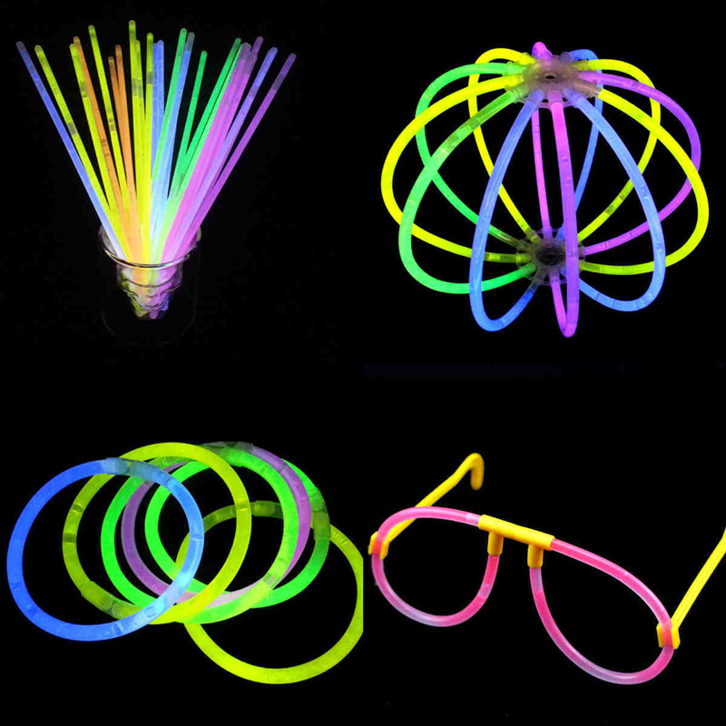 Bastoncini luminosi a fluorescenza per feste braccialetti collane Neon per bastoncini luminosi per feste di nozze bastoncini luminosi colorati