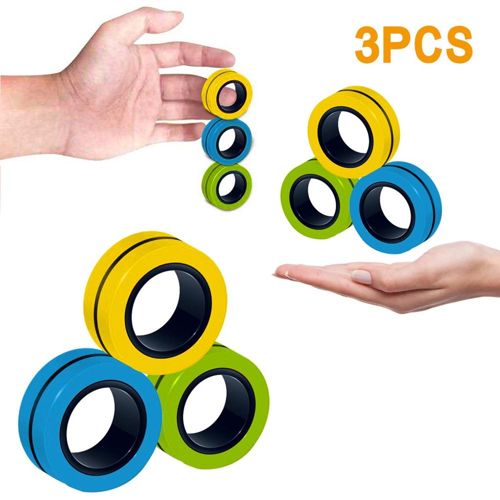 Grappige Fidget Spinner Magnetische Ringen Magnetische Armband Ring Unzip Speelgoed Anti Stress Figet Speelgoed Hotwhells Stress Reliever Speelgoed