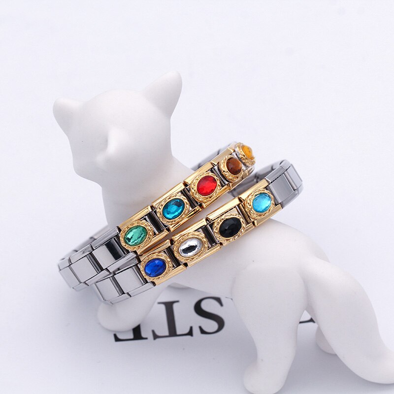Hapiship Original Gänseblümchen verrotten-weiß-schwarzer strass-Charme, passend für armbänder, edelstahl, schmuckherstellung  dj010
