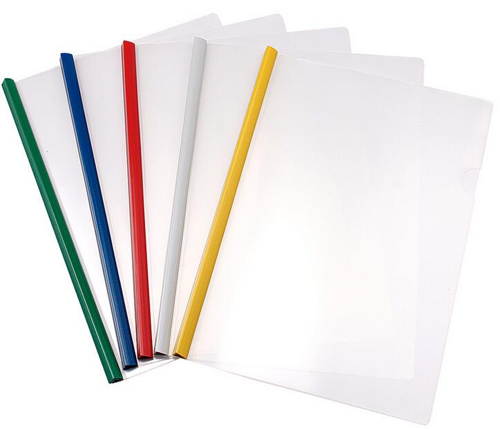 Coloffice-dossier transparent 5 pièces/lot, classeur, fournitures de bureau, papeterie, rangement de documents d'affaires, couleur aléatoire