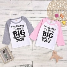 neue Big Brother T-Shirts Schwester Baby Junge Mädchen Kinder Langarm T-shirt Tops Passenden Kinder Outfit Kleidung