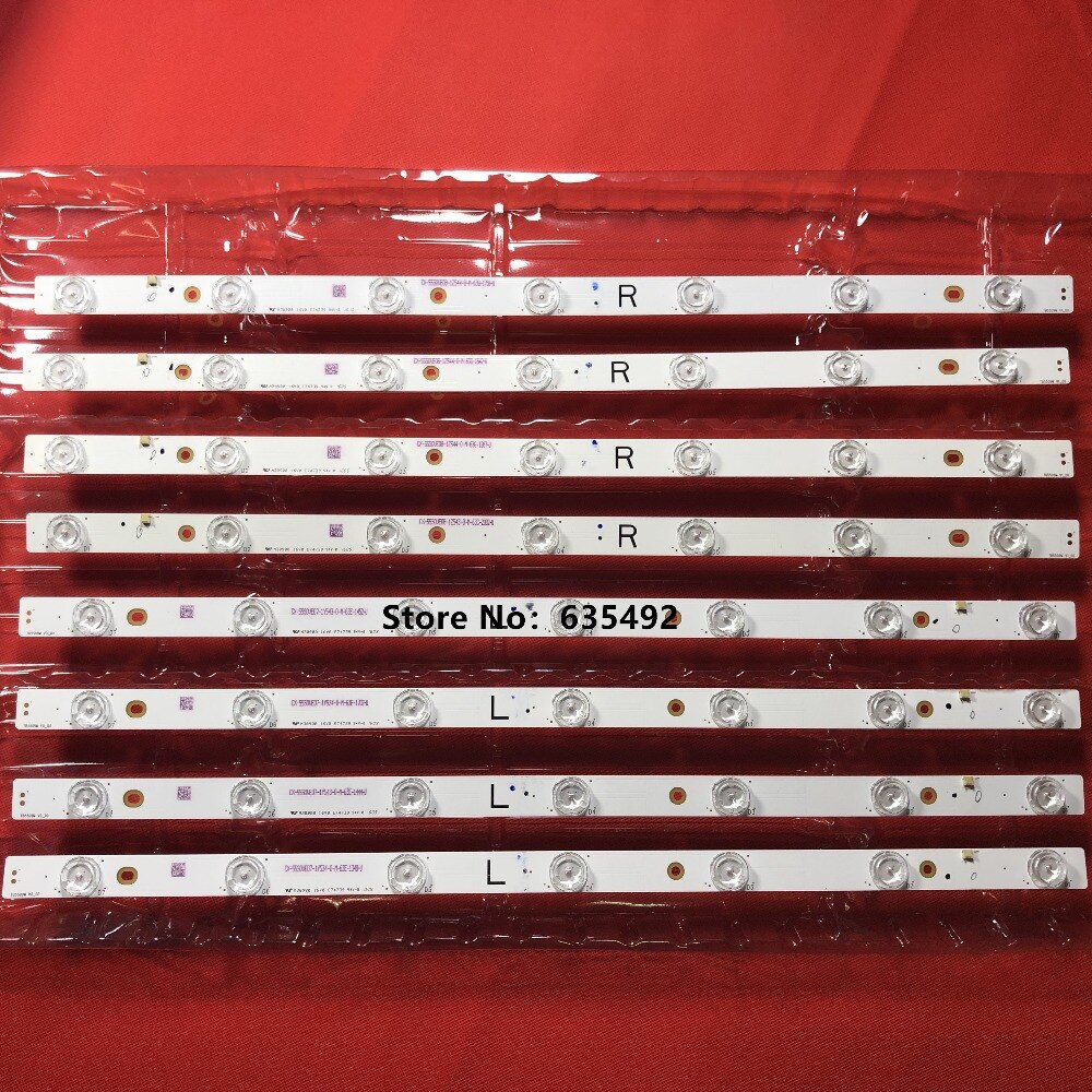 Original 1set=8Pieces(4R+4L) LED Backlight Array LED TV Strip Bar 550TV01 V4 / TB5509M V0_00 +550TV02 V4 / TB5509M V1_00