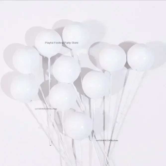 10 unids/pack 2-4cm bola pastel Topper DIY pastel decoración Cupcake insertar tarjeta banderas para Baby Shower suministros de de cumpleaños: S / Verde oliva