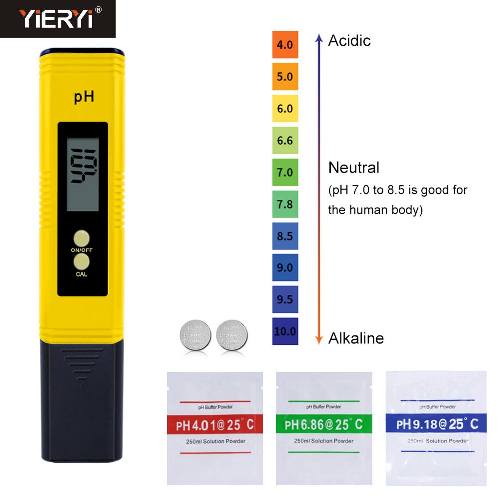 Yieryi TDS PH Meter PH/TDS/EC/TEMP Meter Digital Water Monitor Tester Series for Pools, Drinking Water, Aquariums: PH-02 without box