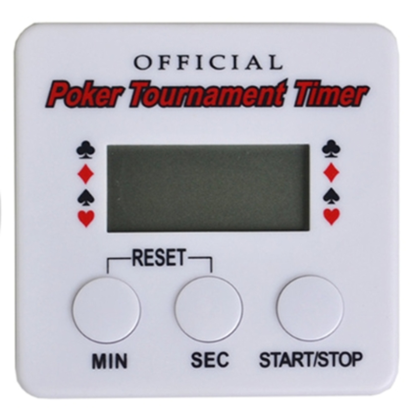 Texas Poker-Timer, digitaler Händler, exquisite runde und quadratische Form, weißes Kunststoff-Pokerturnier, 100-Minuten-Countdown-Timer: YELLOW