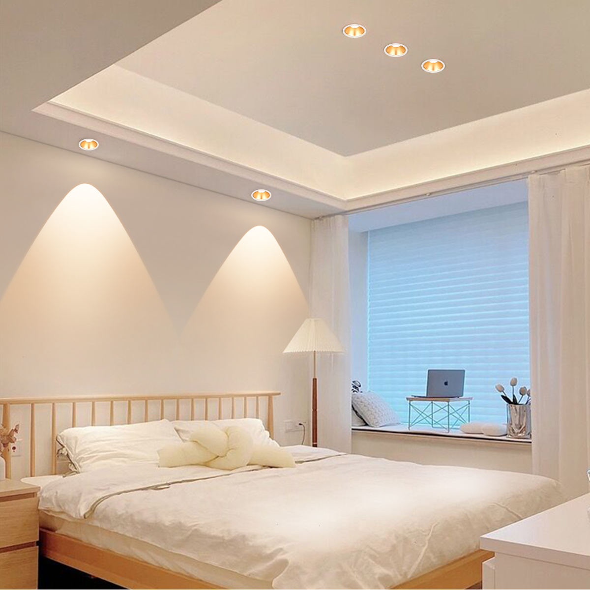 Indbygget aluminium cob led led spotlight pære led spotlight 7w 12w downlight loftslampe rumbelysning 85-265v