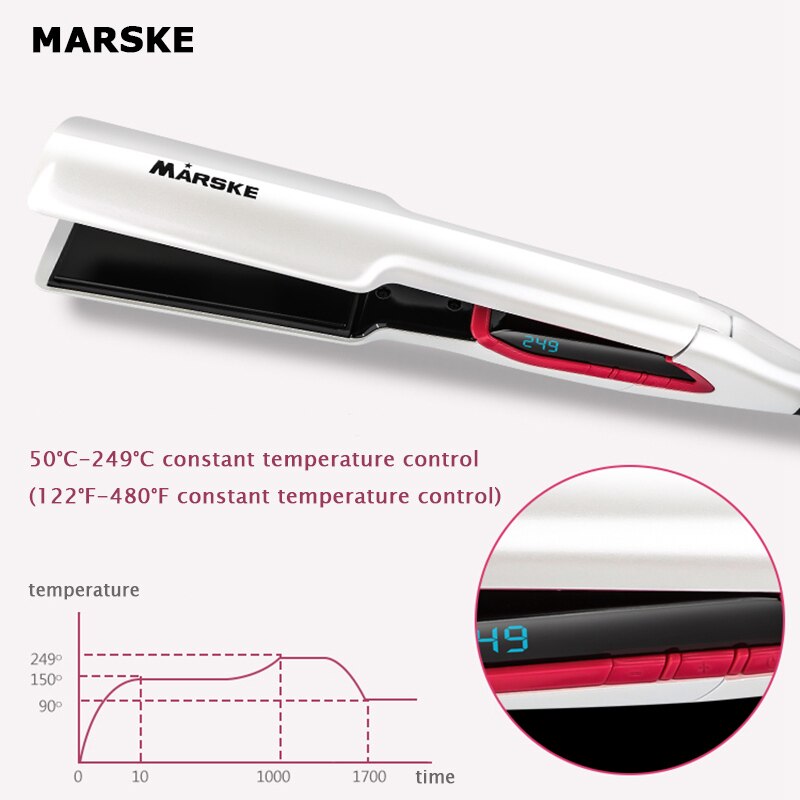 Plancha alisadora de pelo 2 en 1 para mujer, rizador electrónico , Mini turmalina, cerámica, pantalla LCD, plana, estilo de cabello