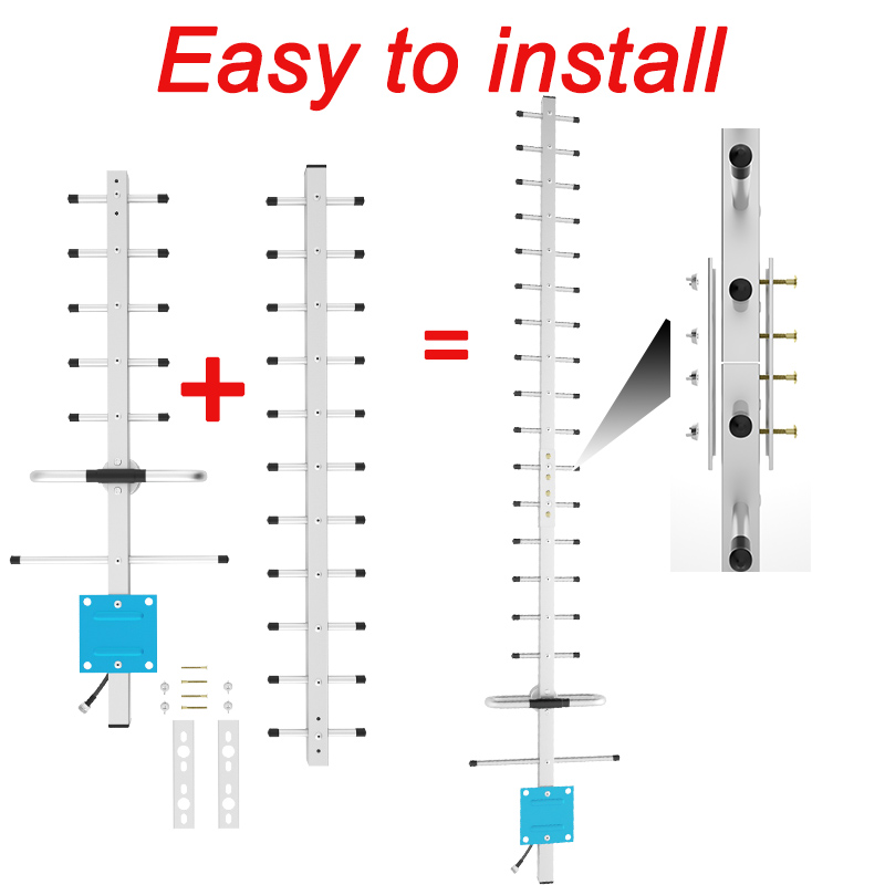 20db eksterne yagi-antenner til 2g 3g 4g gsm umts lte wcdma cdma 850 1800 900 2100 2600 2300 1900 1700 mobil signalrepeater