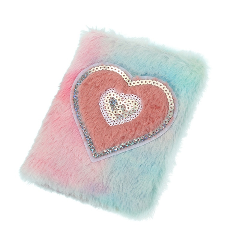 Libretas de peluche de unicornio con dibujos animados para niñas, libreta de bolsillo portátil, cuaderno diario, papelería, 1 Uds.: MC-1