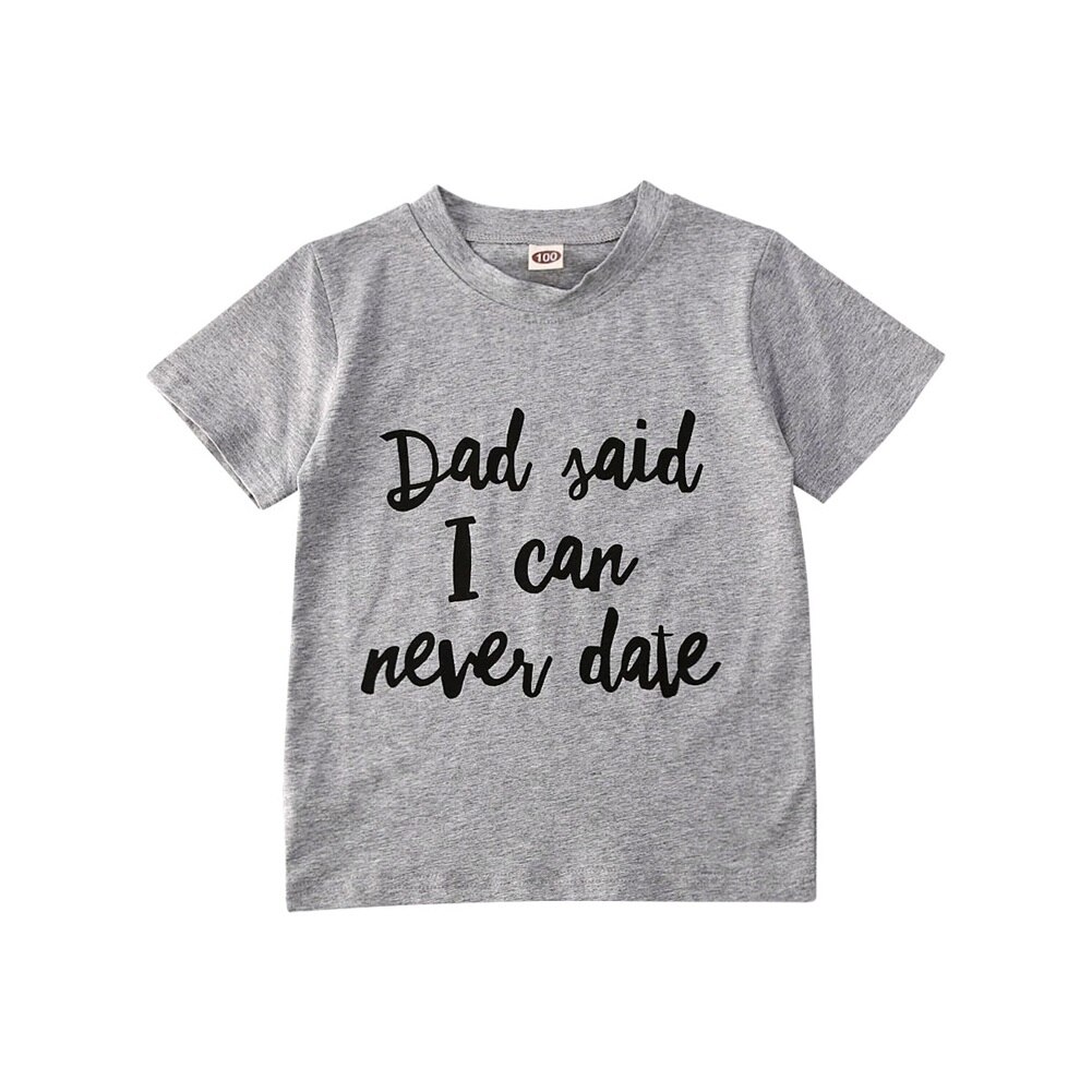 Zomer Peuter Baby Boy Meisje T Shirts Tops Brief Print Korte Mouw T-shirt Tops Katoenen Kleding 1-6 jaar: DAD / 5-6 Years