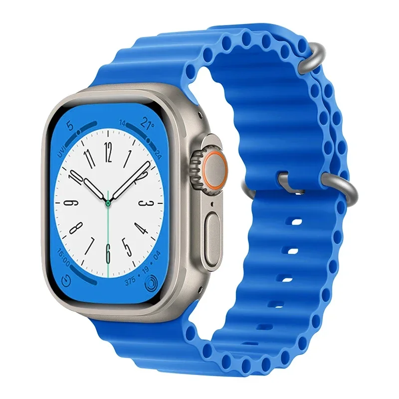 Siliconen bandjes Voor Apple horlogeband Ultra 2 49mm 46mm 44mm 45mm 40mm 41mm 42mm Oceaan armband iWatch serie 10 9 8 7 6 5 4 3 se