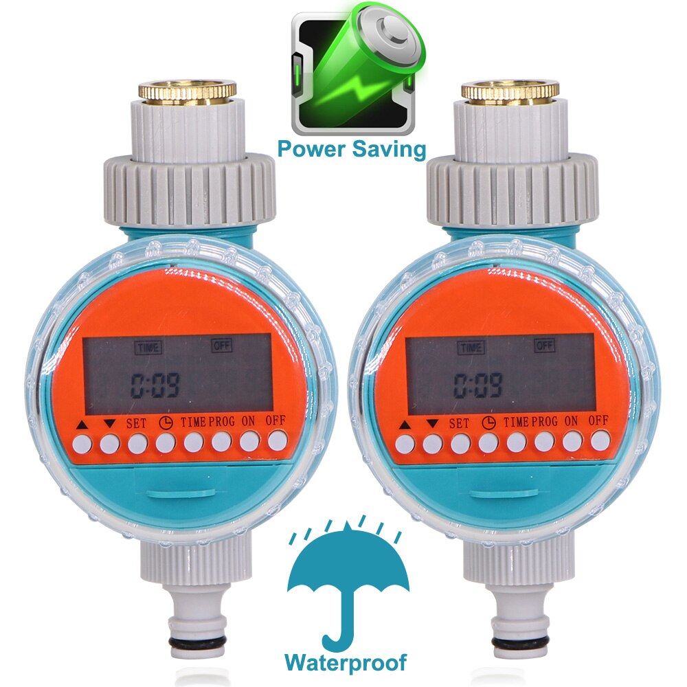 Solenoid Valve LCD Digital Electronic Garden Water Timer Waterproof Power Saving Irrigation Outerdoor Indoor Controller