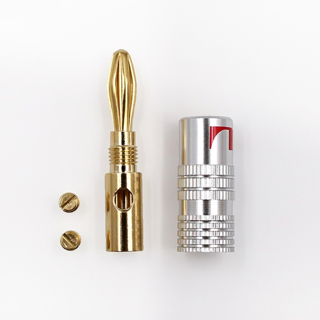 4mm bananowe złącze głośnikowe wtyki bananowe 24K miedziane złote platerowane 4mm złącze typu banan Jacek mecz z 4mm zacisk