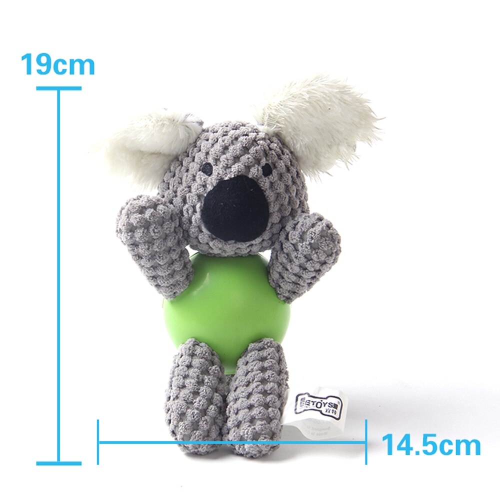 Jouets en velours côtelé couinant pour chien, jouets en peluche en forme d'animal, produits couinants, Puzzle résistant aux morsures, jouet molaire interactif, accessoires pour animaux de compagnie: Koala