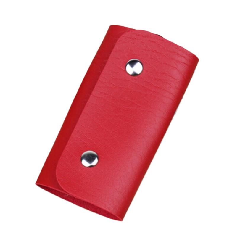 Pu læder kvinder mænd nøgleholdere nøgler arrangør solid nøgle punge nøglepung bil nøglering husholderske nøglering pung