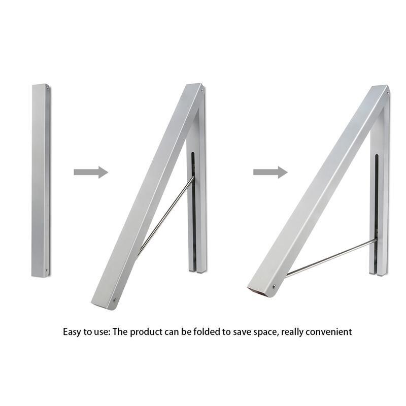 2pcs Alumimum Wall Adjustable Clothes Hanger Rack Bracket for Laundry Organization Closet Storage System