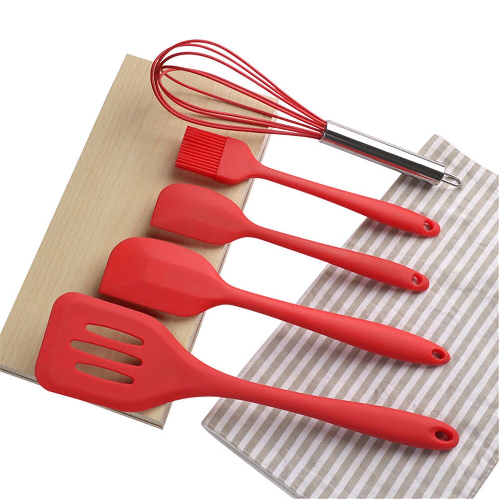 Chef Craft 5 Piece Silicone Kitchen Tool and Utensil Set Cooking Utensils