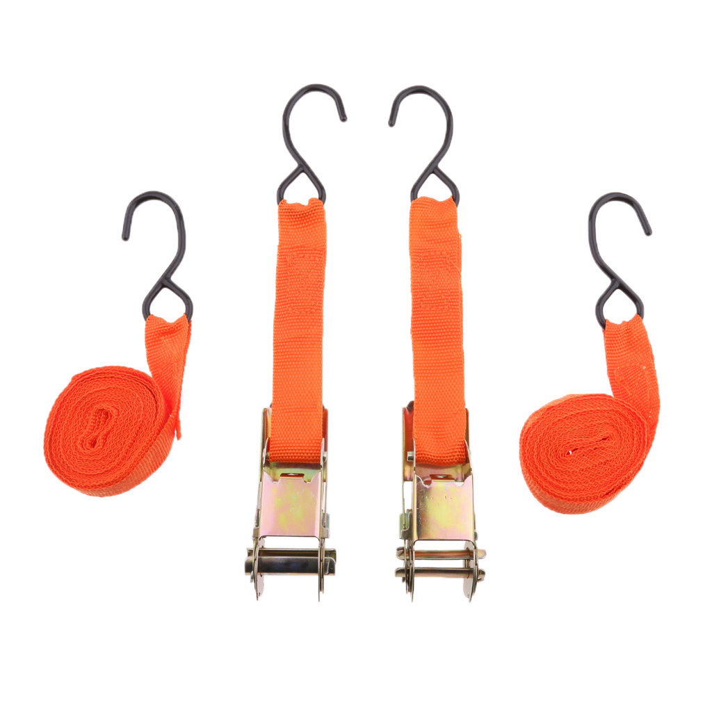 Ratchet Tie Down With Hook Cargo Strap Quick Release Ties With Tensioner
