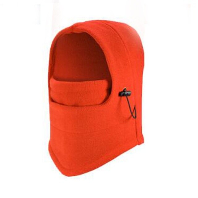 Sally face Full Face Cover Warm Hood Face Mask Hat Neck Helmet For Men Women Exercise Bicycle Thermal Fleece Balaclava Hats: Orange