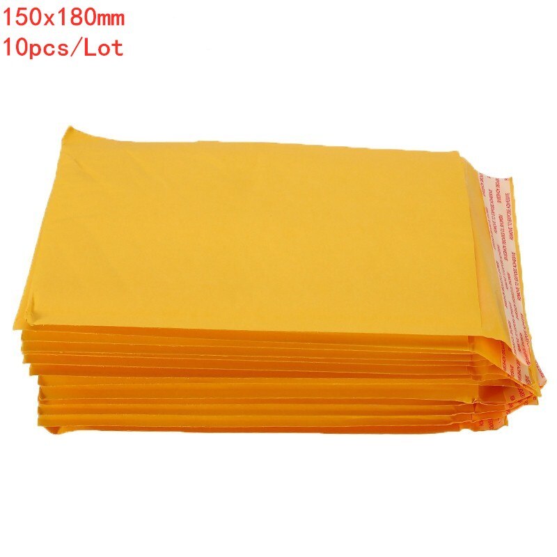 3 sizes 50/30/10/5 pcs Kraft Paper Bubble Envelopes Bags Padded Mailers Envelope With Bubble Mailing Bag: 150x180mm10pcs