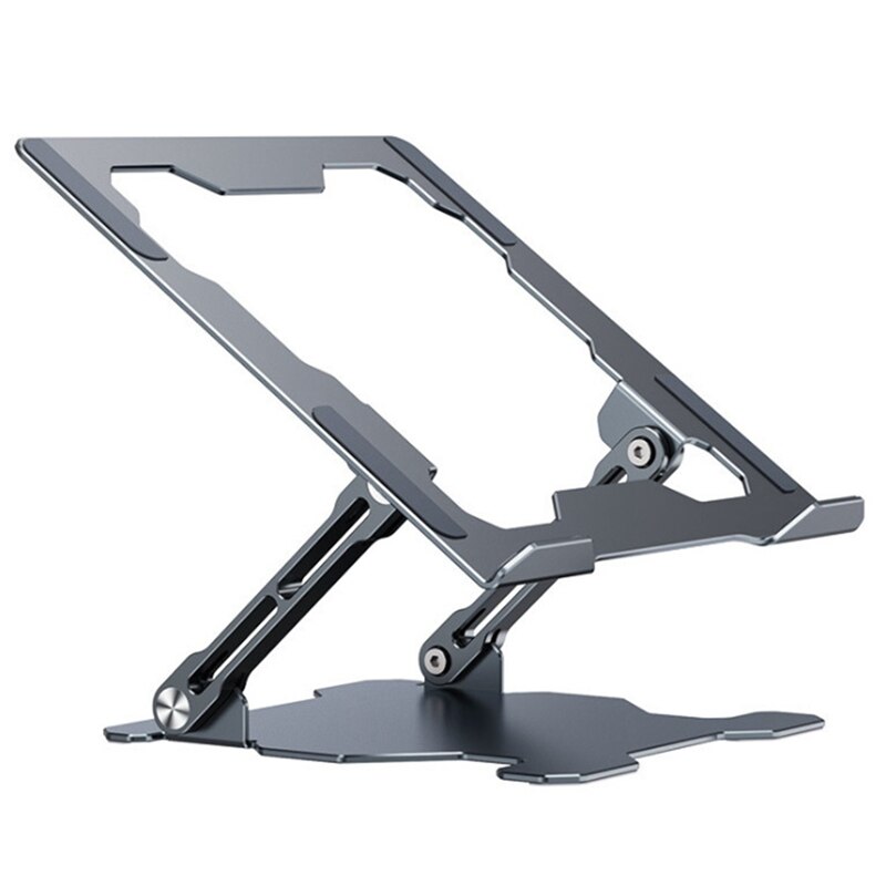 Laptop Stand Ergonomic Aluminum Height-Adjustable Computer Stand Desktop Laptop Stand For 11-17 Inch Laptop: Silver