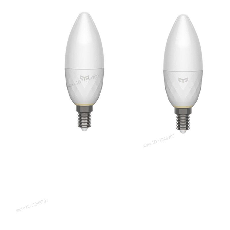 Xiaomi mijia Yeelight bombilla de vela inteligente Ssmart E14 bombilla funciona con Yeelight Hub/Xiaomi puerta de enlace de reloj Xiaomi aplicación para hogares: 2Pcs