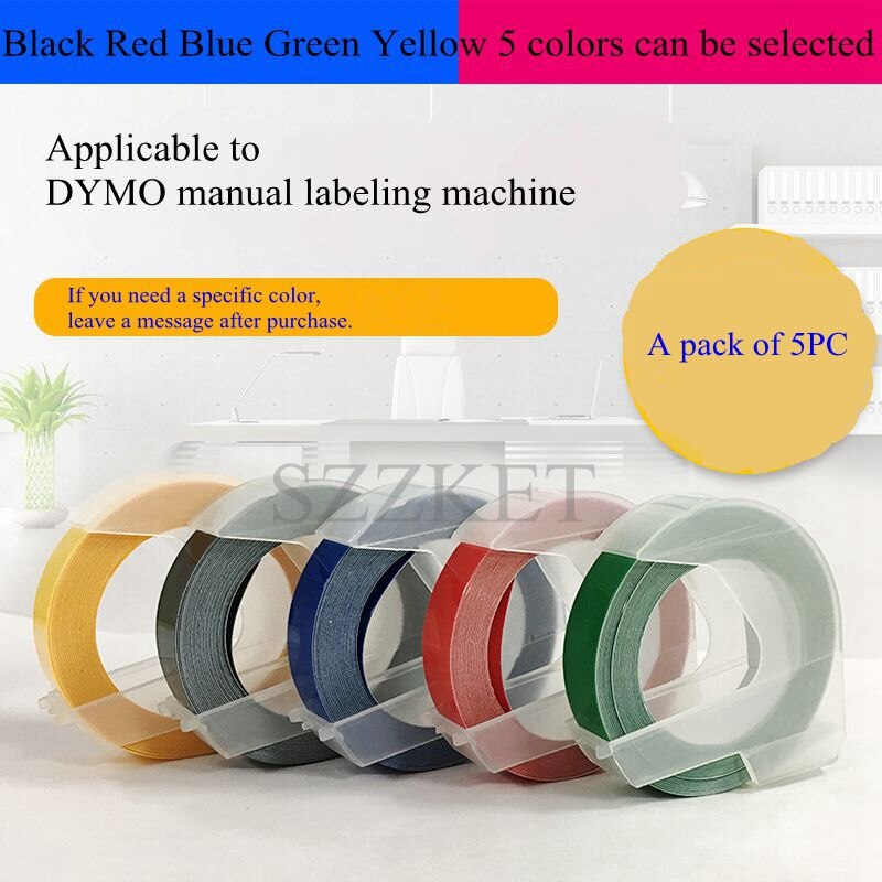 5 STKS Handleiding label machine lint label lint 6 MM compatibel voor DYMO 1610/1540/1880/12965 label machine DIY printer lint