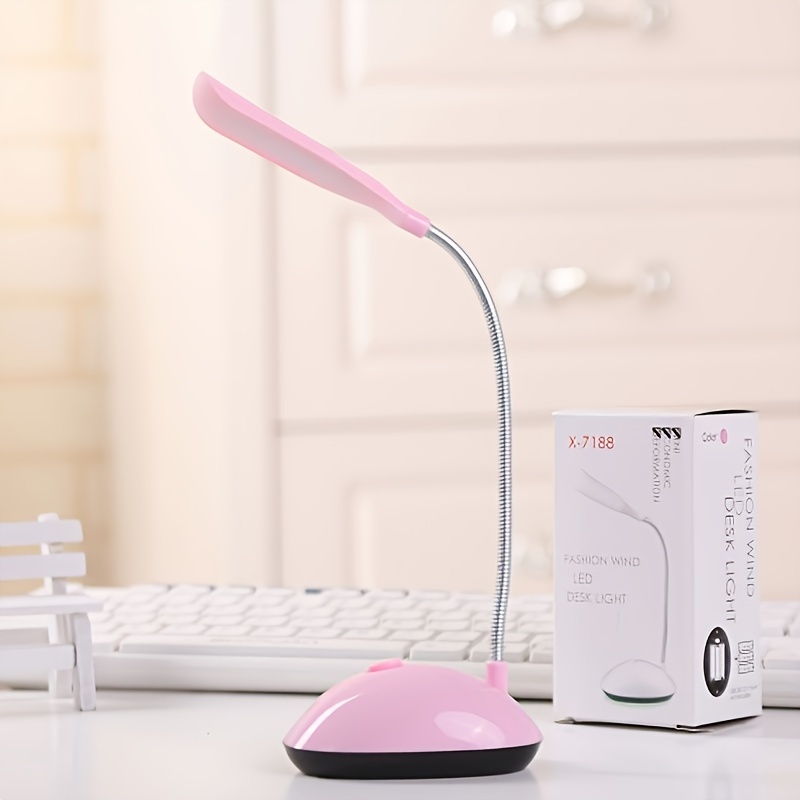 Mini LED Schreibtischlampe AAA Batteriebetriebenes Nachtlicht Augenschutz Leselampe Kreative Klapptischlampe zum Studium Schlafzimmer: Brown
