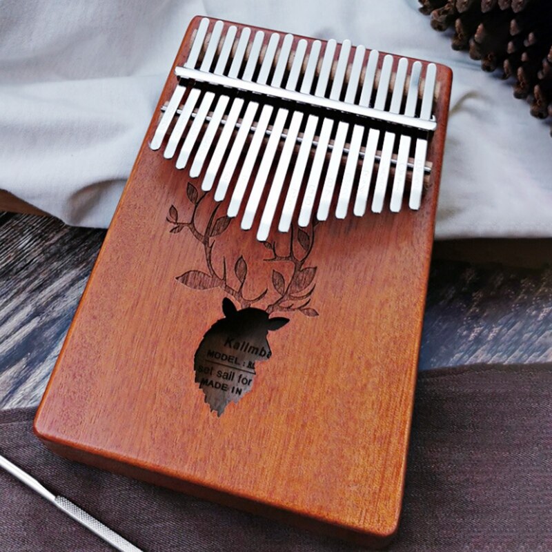 Kalimba,17 Keys Thumb Piano Finger Piano Hand Piano Wooden Finger Piano with Tuning Hammer Learning Adult Beginners: Default Title