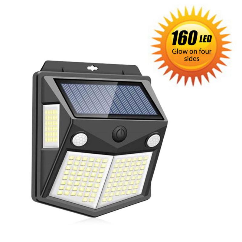 160/260 Led Solar Light Outdoor Solar Lamp Zonne-energie Zonlicht Waterdichte Pir Motionsensor Straat Licht Voor Tuin Decoratie: 1 pcs 160led