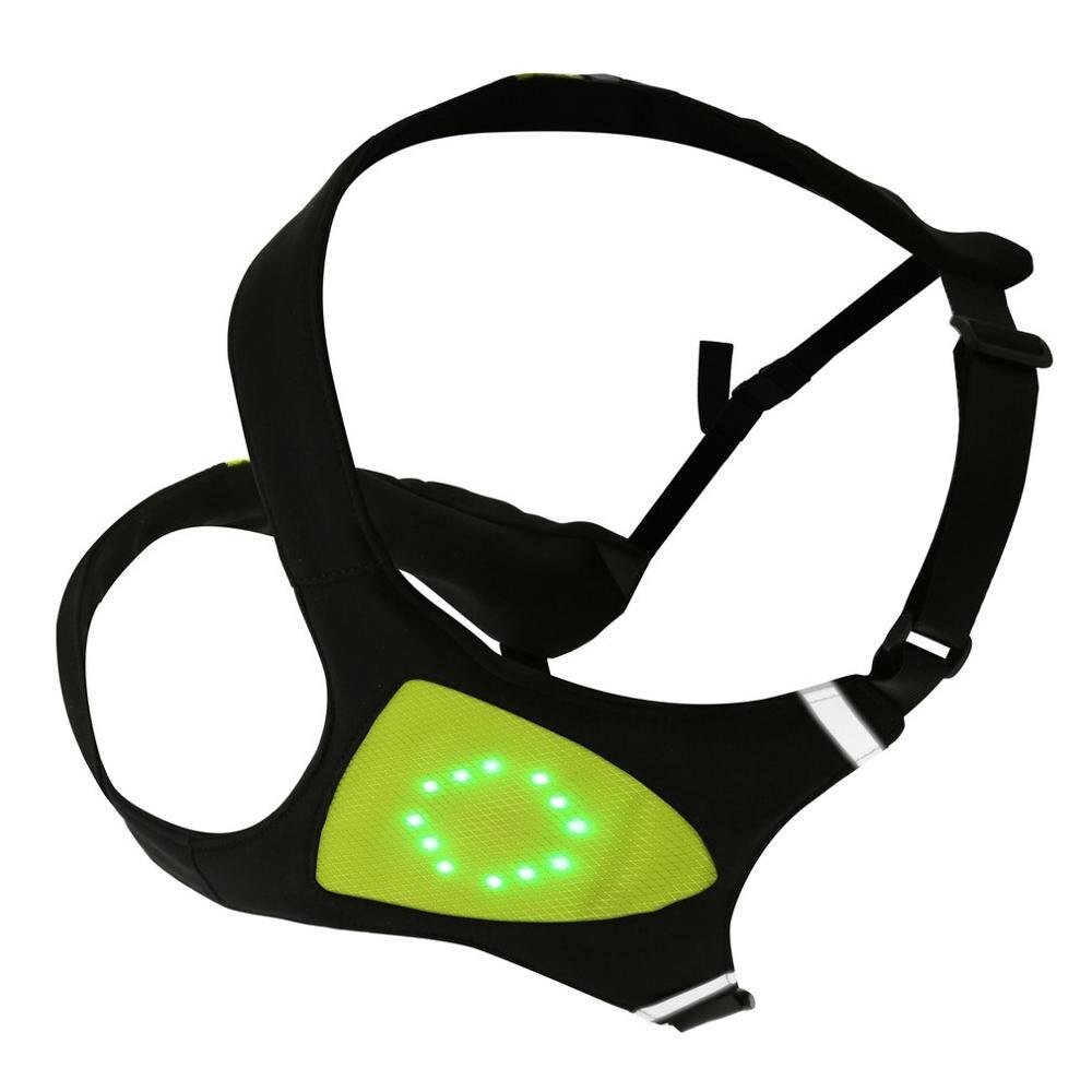 Chaleco de seguridad inalámbrico con emisor de luz Led con Control remoto bolsa iluminada Chaleco de ciclismo chaleco para montar