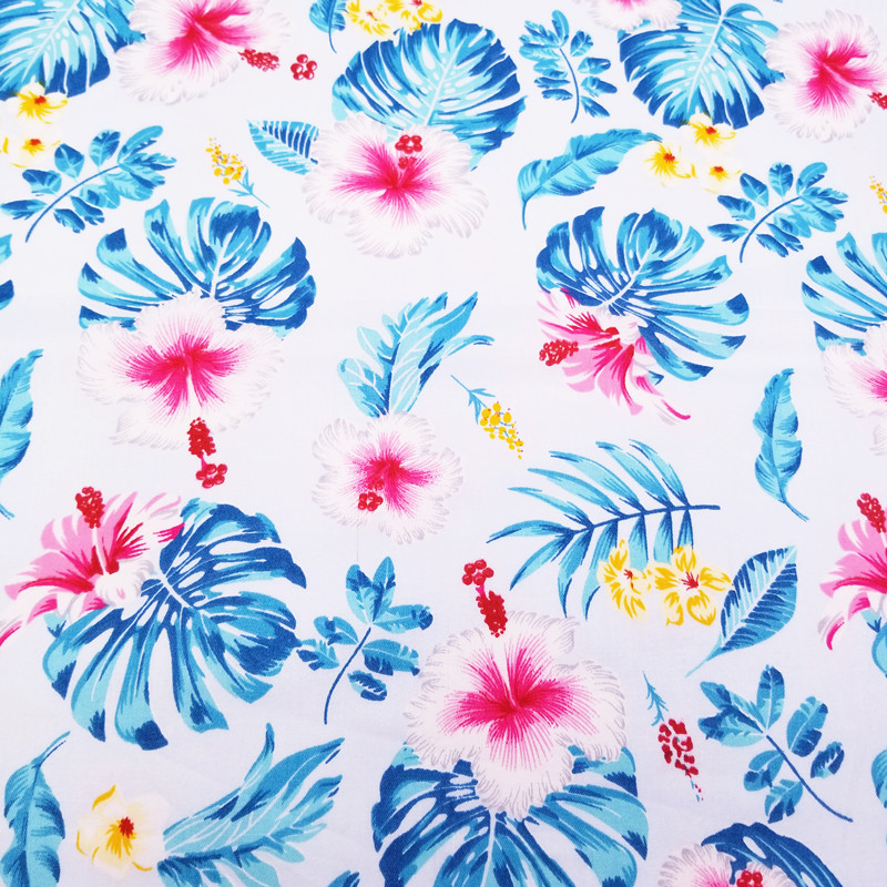 Flower Print Cotton Twill Fabric Patchwork Cloth DIY Sewing Quilting Fat Quarters Kids Fabric Upholstery For Furniture Material