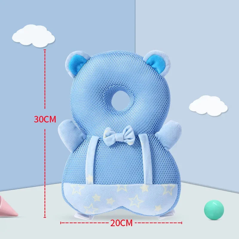 Baby head protection backpack pillow, toddler head safety pad pillow, anti-fall head protection pillow, highly elastic and breathable