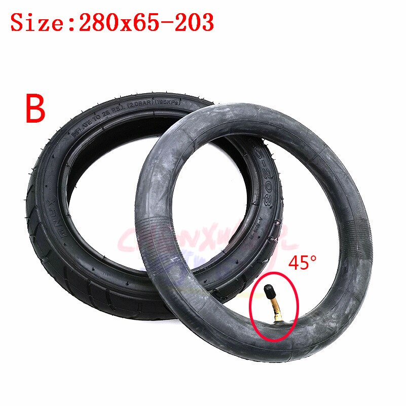 280x65-203 Buitenste Banden Binnenband Kinderen Driewieler Baby Trolley Pneumatische Banden 280*65-203: tube and tyre B