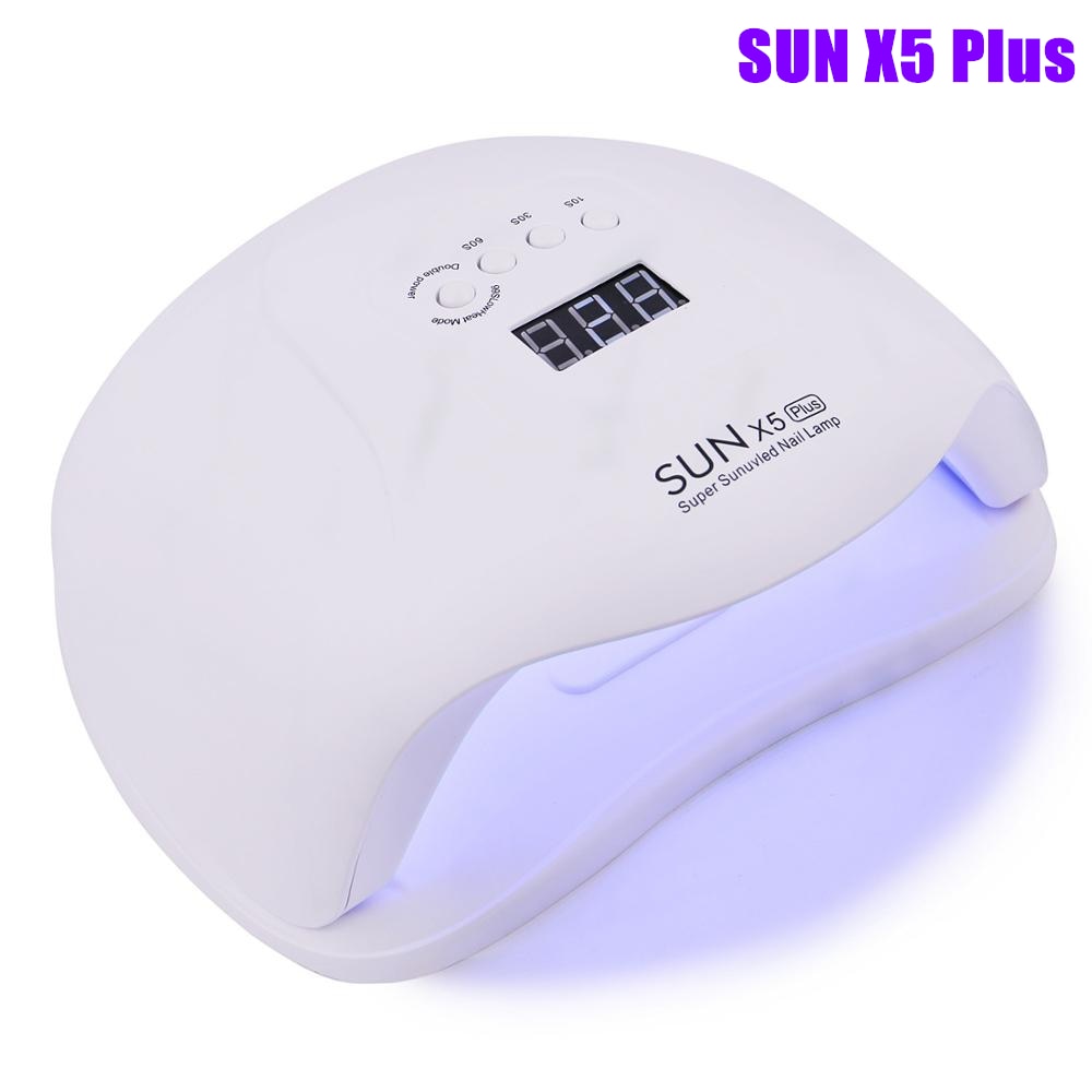 SUN X5 Plus-secador de uñas UV LED, lámpara de curado de esmalte de Gel de 80W con temporizador inferior, pantalla LCD, secado rápido, herramientas de manicura