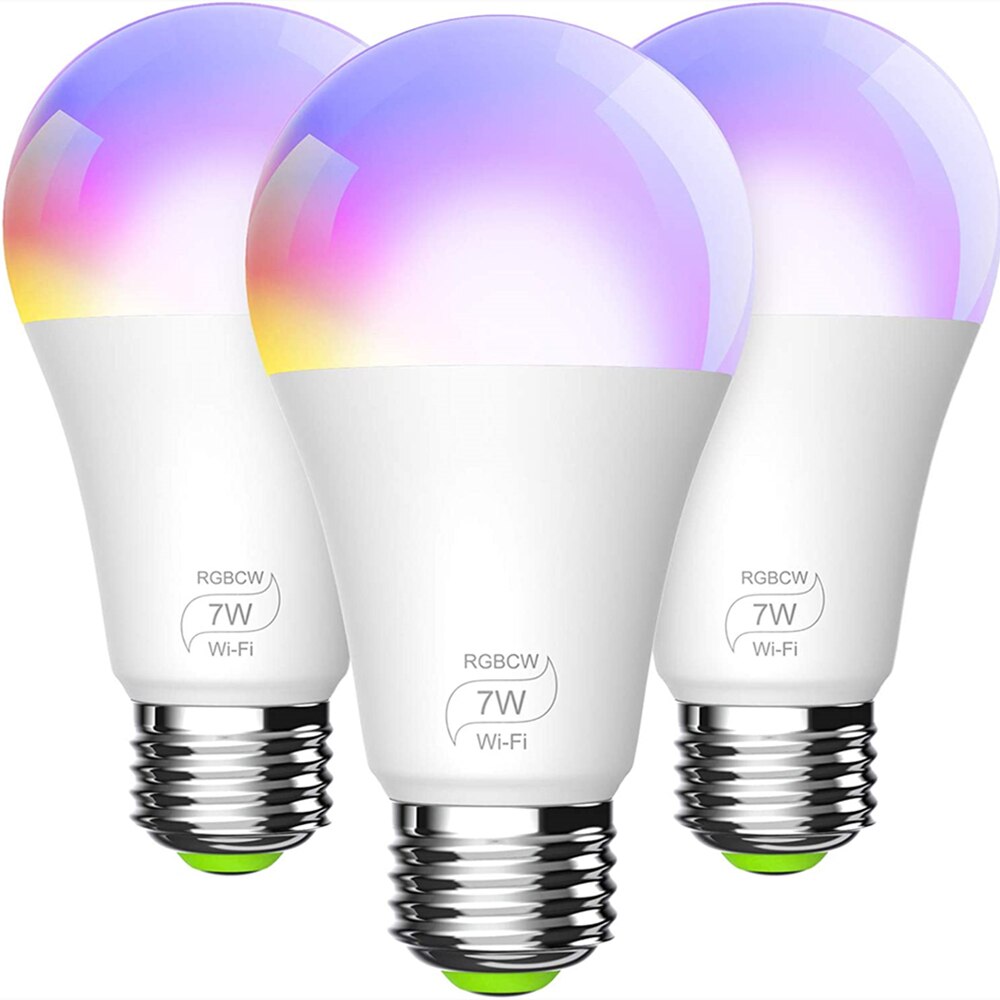 Berennis Slimme Lamp, E27 A19 Rgbcw Wifi Dimbare Multicolor Led-verlichting, Compatibel Met Alexa, google Thuis En Ifttt (Geen H