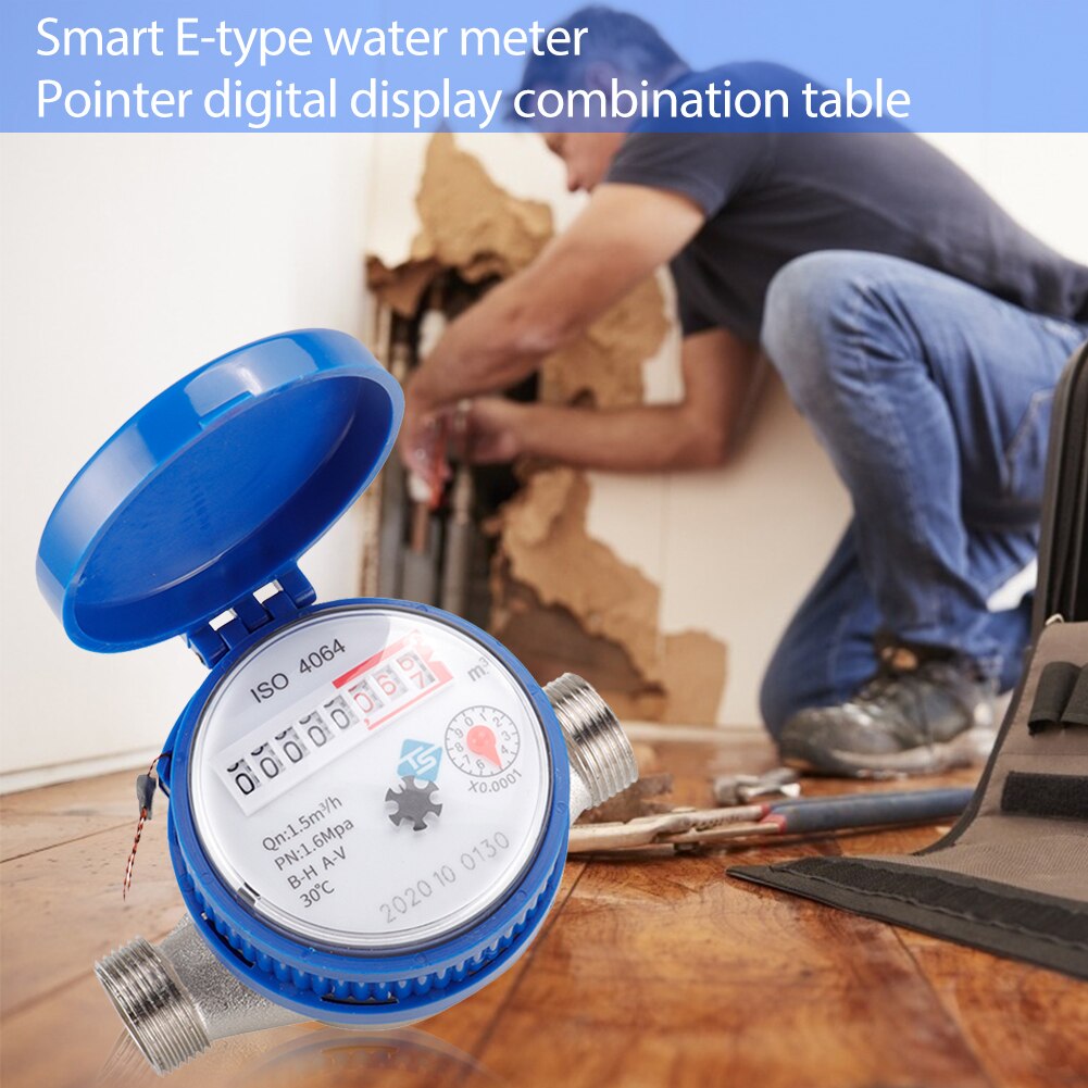Rotor Typ Kalten Wasser Meter Mechanische rotierend-FlüGel Kombination Zeiger Digitale Tisch Garten Heimat Wasser Messung Meter