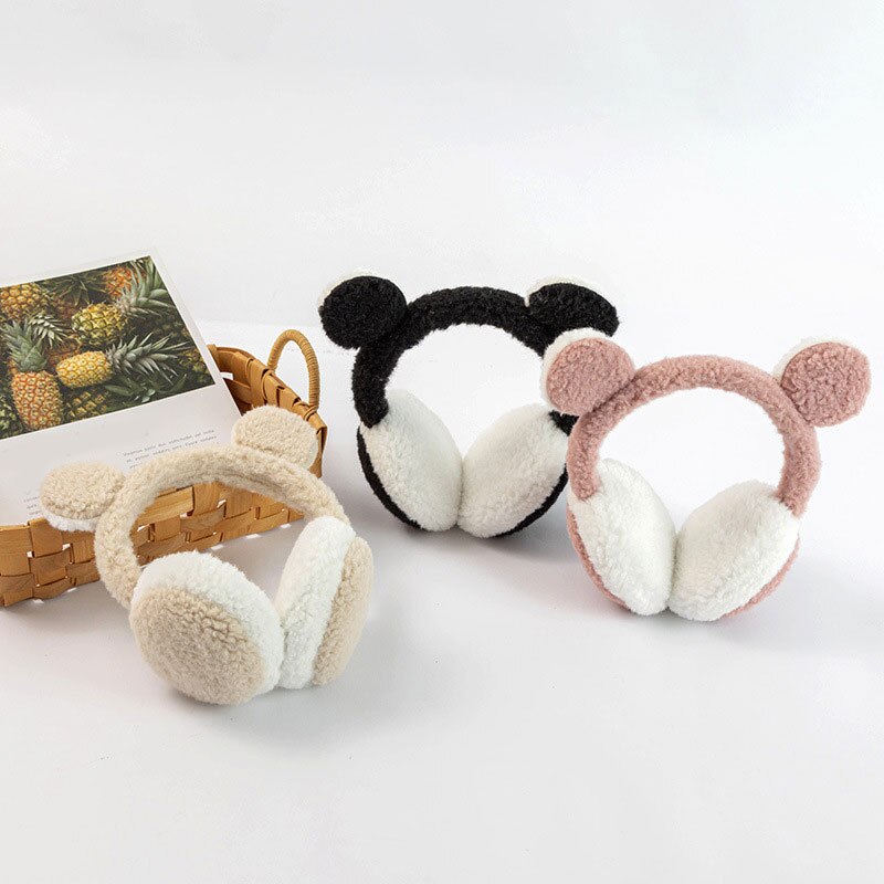 Cute Warm Panda-shaped Earmuffs Fashionable Korean Version Earmuffs Popular Comfortable Antifreeze Neutral Winter Plush Earmuffs