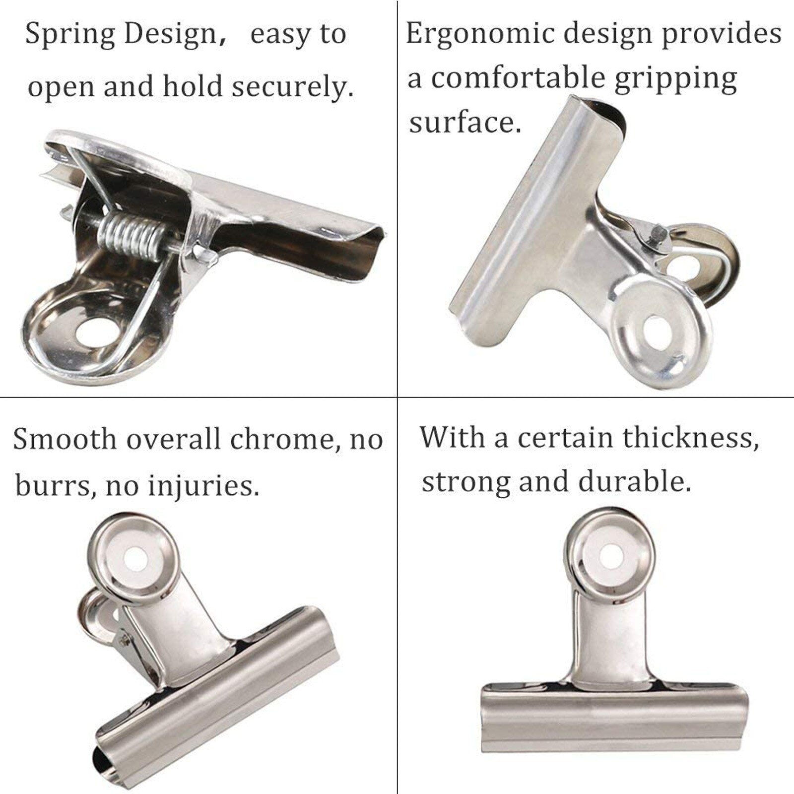 35Pcs Metalen Bindmiddel Clips Tickets Foto 'S Bindmiddel Grips Document Fotopapier Klem Kantoor School Binding Levert Wasknijper