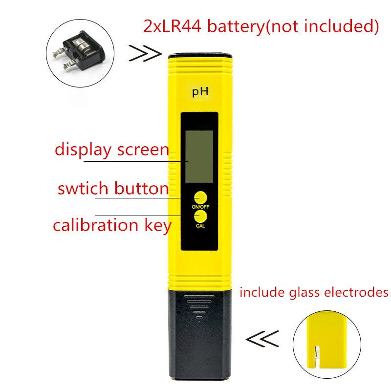 PH Meter Digital 0.01 High Precision Water Tester with 0-14 Measurement Range ph Metro for Aquarium Swimming Pool