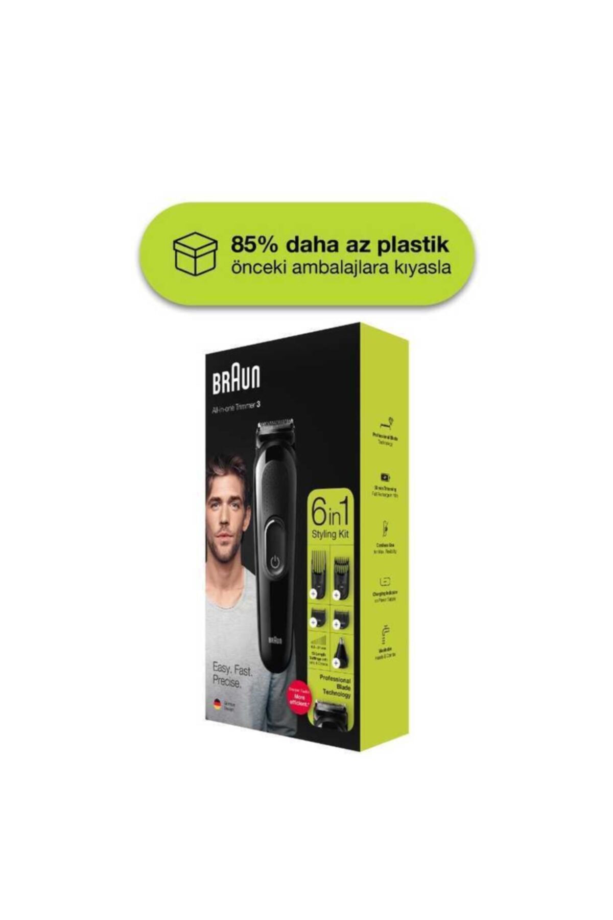 Nsc 3220 Kit per la cura maschile 6 in1 Styling, parrucchiere NO, pettine regolabile attraverso i capelli e il taglio della barba.
